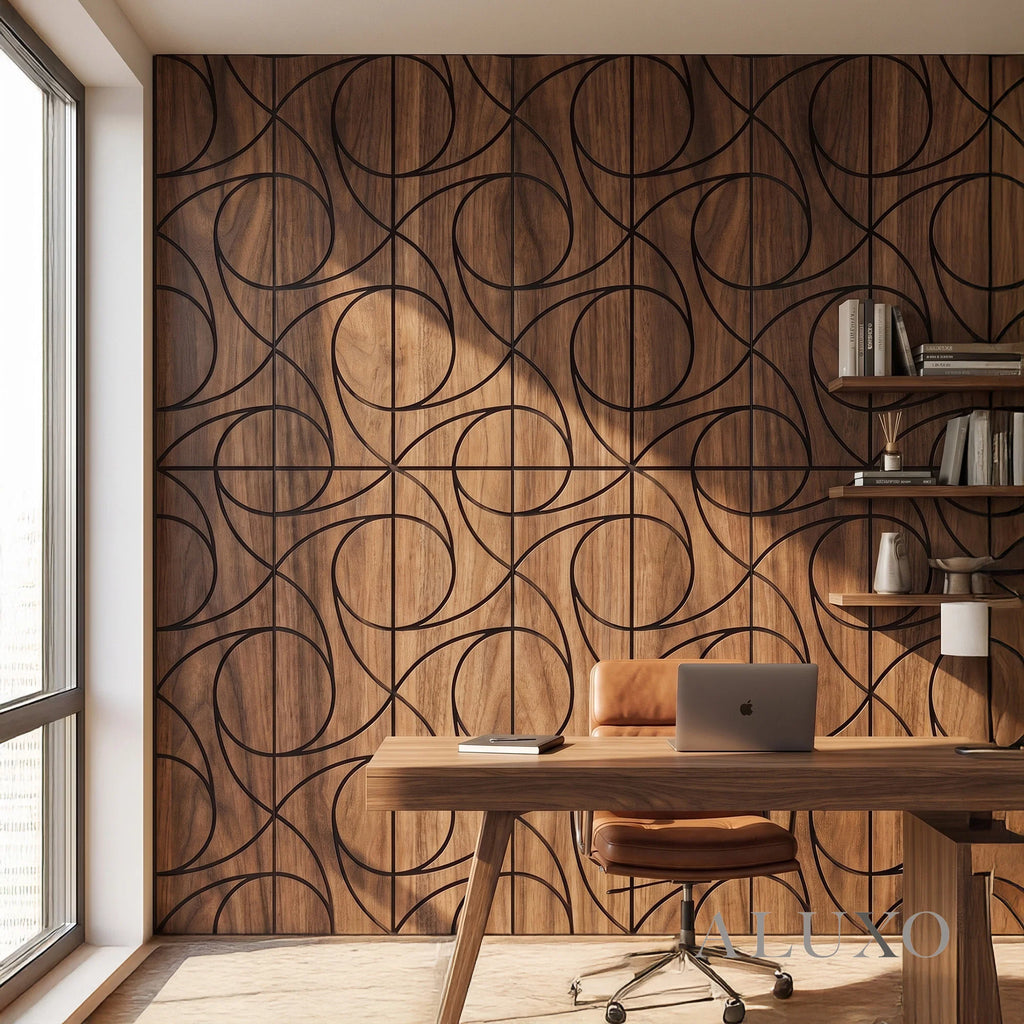 Panelux™ Lite Spiral Acoustic Wall Panels - 120x30cm (Set of 4) | Self Adhesive, 5 Colours