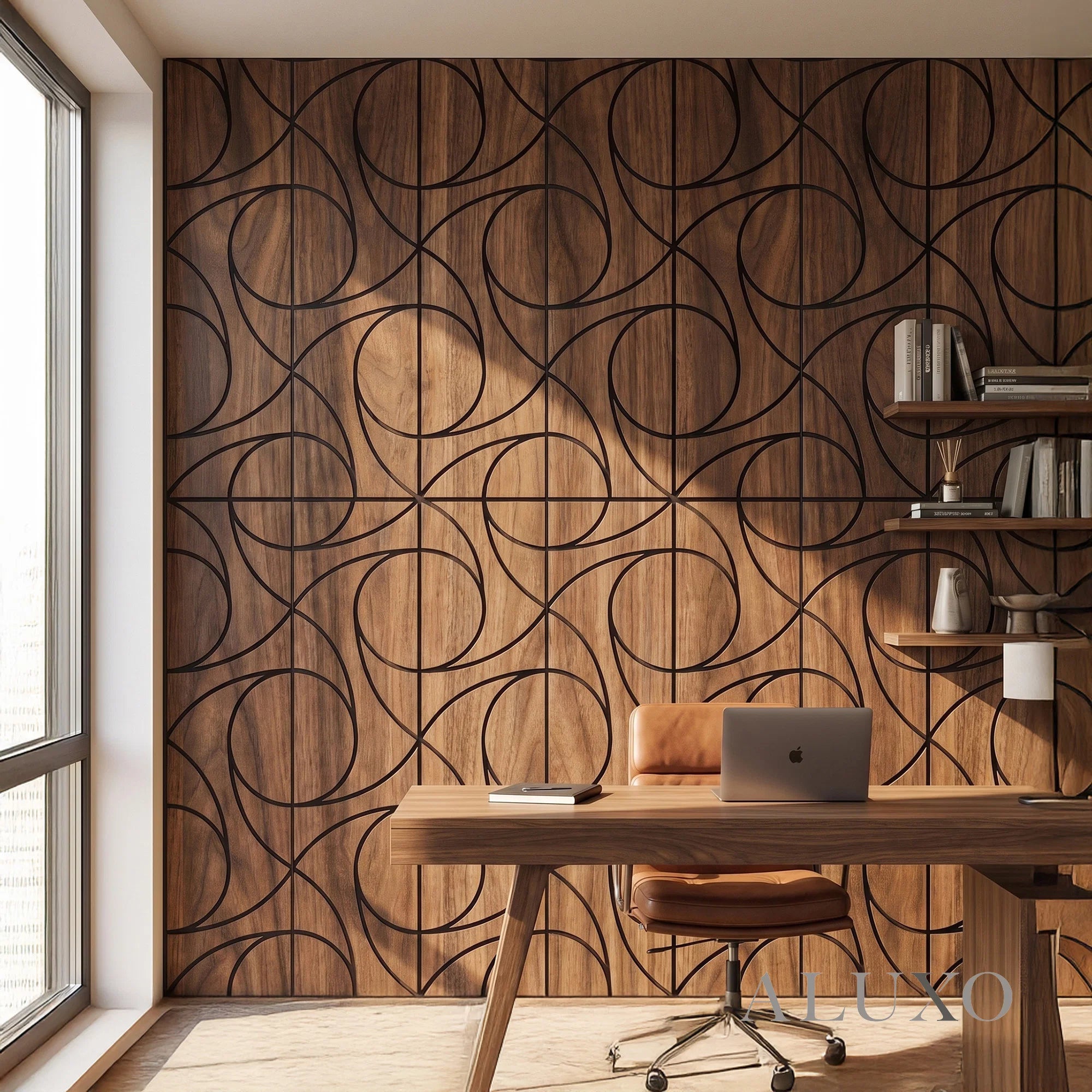 Panelux™ Lite Spiral Acoustic Wall Panels - 120x30cm (Set of 4) | Self Adhesive, 5 Colours