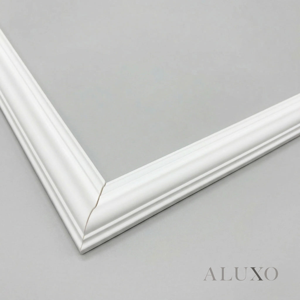 Pre-Cut Modular Wall Moulding Kit White Primed PS Decorative Trim Set