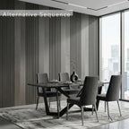Panelux™ Pro Wide Random Rhythmic Slat Black Oak Wall Panels - 240cm x 30cm (Set Of 2)