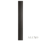 Panelux™ Pro Wide Random Rhythmic Slat Black Oak Wall Panels - 240cm x 30cm (Set Of 2)