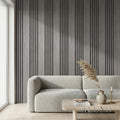 Panelux™ Pro Wide Random Rhythmic Slat Grey Oak Wall Panels - 240cm x 30cm (Set Of 2)