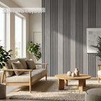 Panelux™ Pro Wide Random Rhythmic Slat Grey Oak Wall Panels - 240cm x 30cm (Set Of 2)