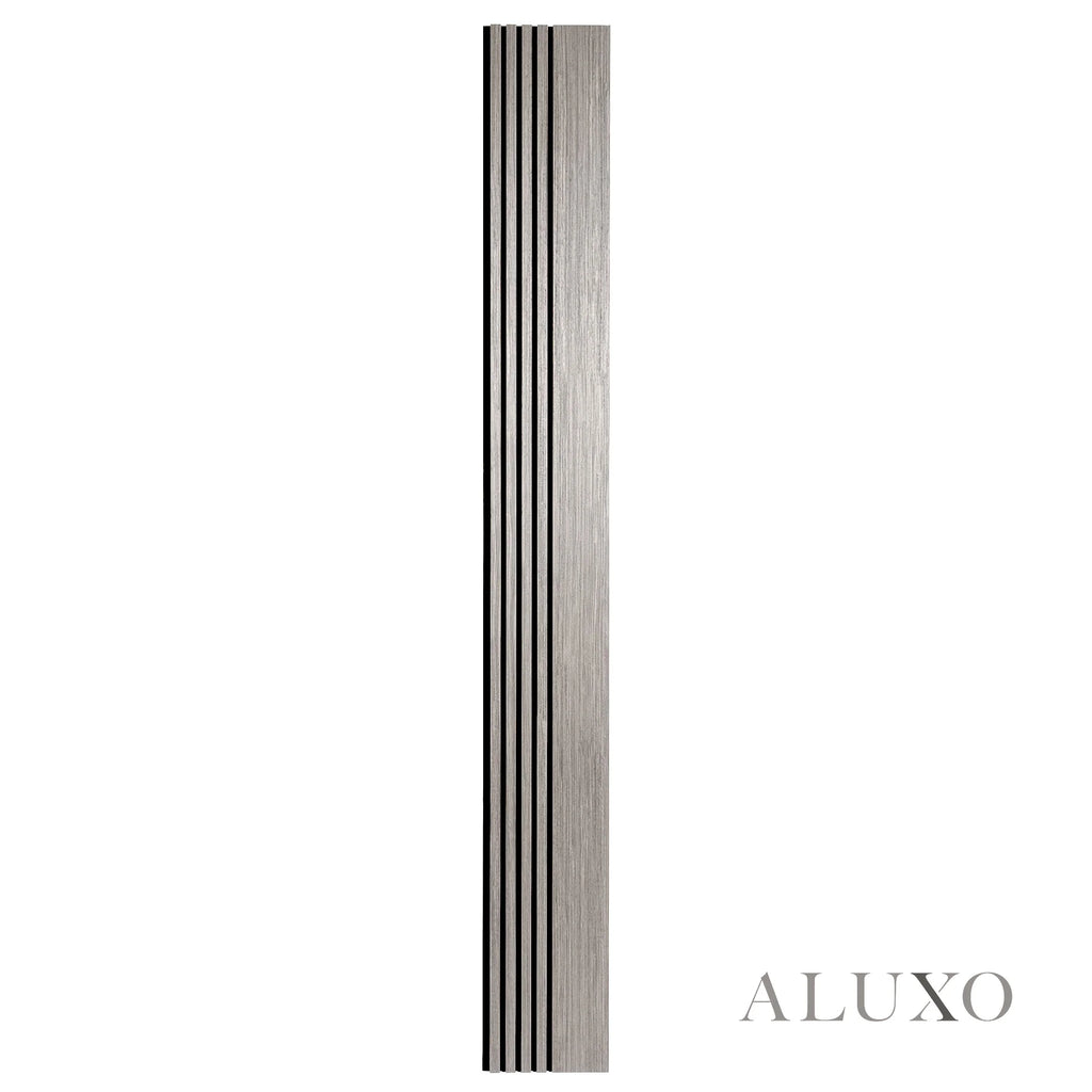 Panelux™ Pro Wide Random Rhythmic Slat Grey Oak Wall Panels - 240cm x 30cm (Set Of 2)