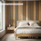 Panelux™ Pro Wide Random Rhythmic Slat Oak Wall Panels - 240cm x 30cm (Set Of 2)