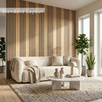 Panelux™ Pro Wide Random Rhythmic Slat Oak Wall Panels - 240cm x 30cm (Set Of 2)