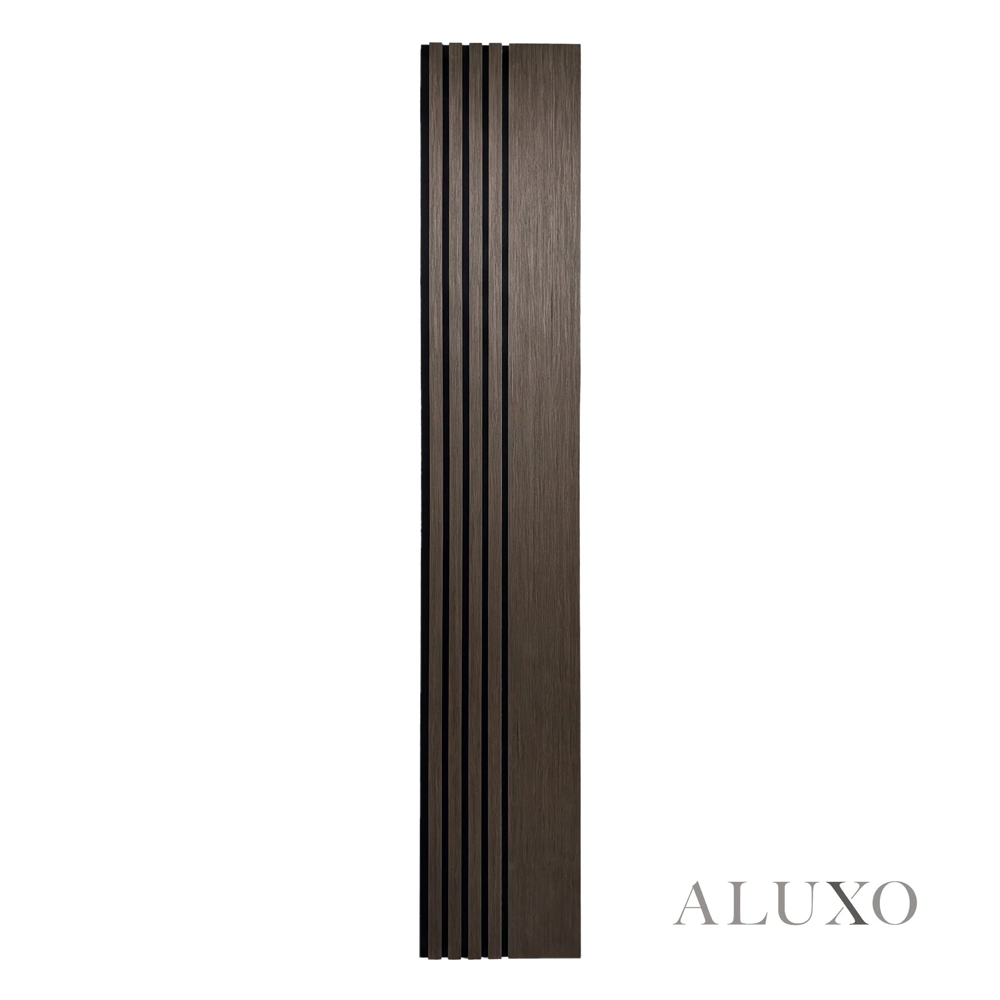 Panelux™ Pro Wide Random Rhythmic Slat Smoked Oak Wall Panels - 240cm x 30cm (Set Of 2)
