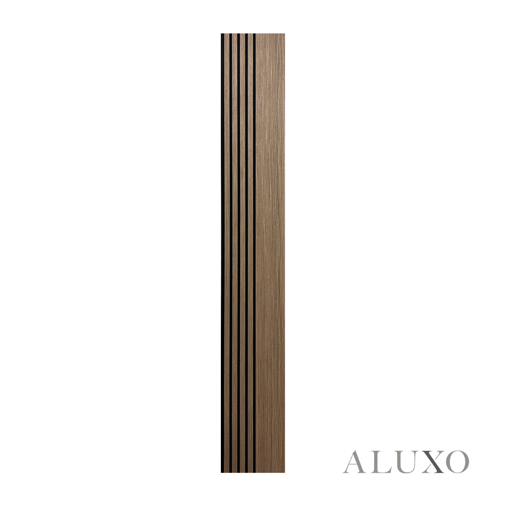 Panelux™ Pro Wide Random Rhythmic Slat Walnut Wall Panels - 240cm x 30cm (Set Of 2)