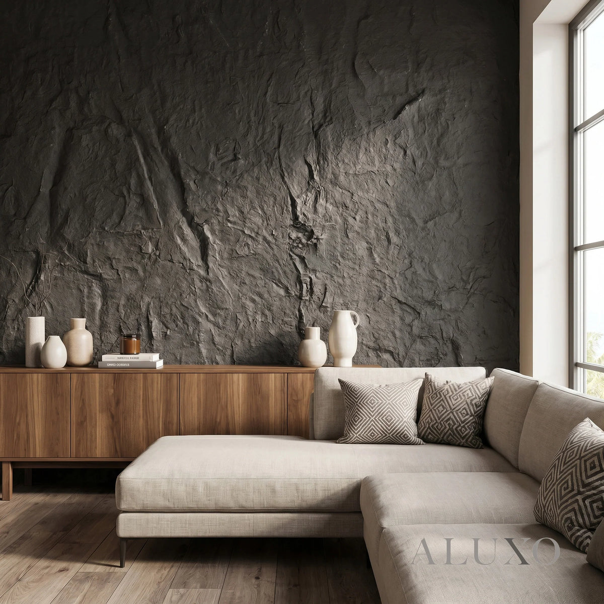 Outdoor Grey Riven MCM Flexible Stone 2.88m² | 120x60cm Weather-Proof Exterior Panel (Set of 4)