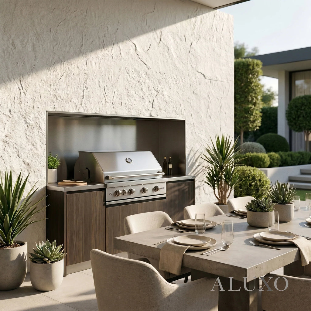 Outdoor Off White Riven MCM Flexible Stone 2.88m² | 120x60cm Weather-Proof Exterior Panel (Set of 4)