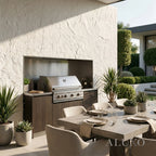 Outdoor Off White Riven MCM Flexible Stone 2.88m² | 120x60cm Weather-Proof Exterior Panel (Set of 4)