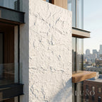 Outdoor Off White Riven MCM Flexible Stone 2.88m² | 120x60cm Weather-Proof Exterior Panel (Set of 4)