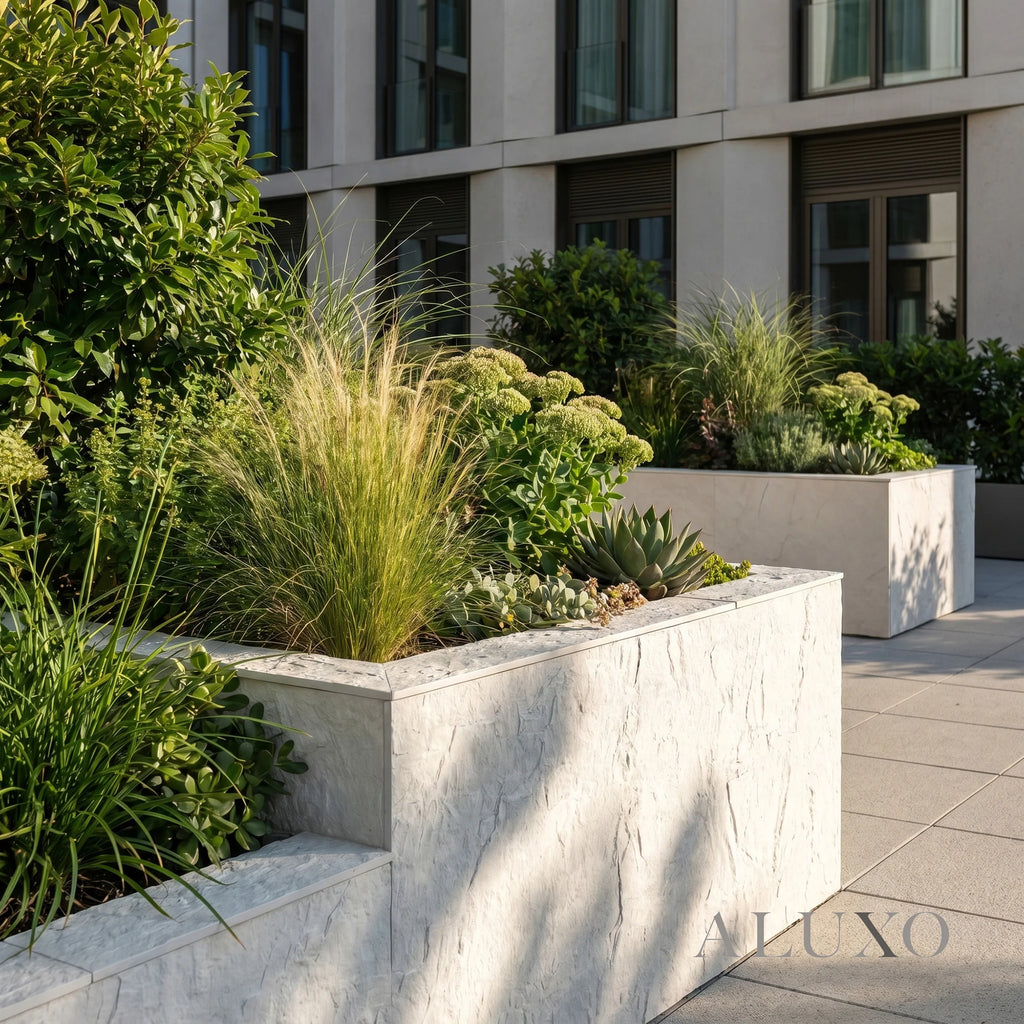 Outdoor Off White Riven MCM Flexible Stone 2.88m² | 120x60cm Weather-Proof Exterior Panel (Set of 4)