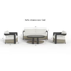Selene 5 Seater Garden Lounge Set – Luxury Wicker Outdoor Sofa Set UK