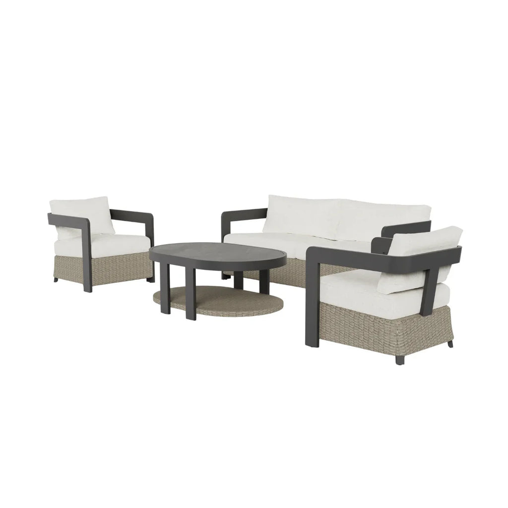 Selene 5 Seater Garden Lounge Set – Luxury Wicker Outdoor Sofa Set UK