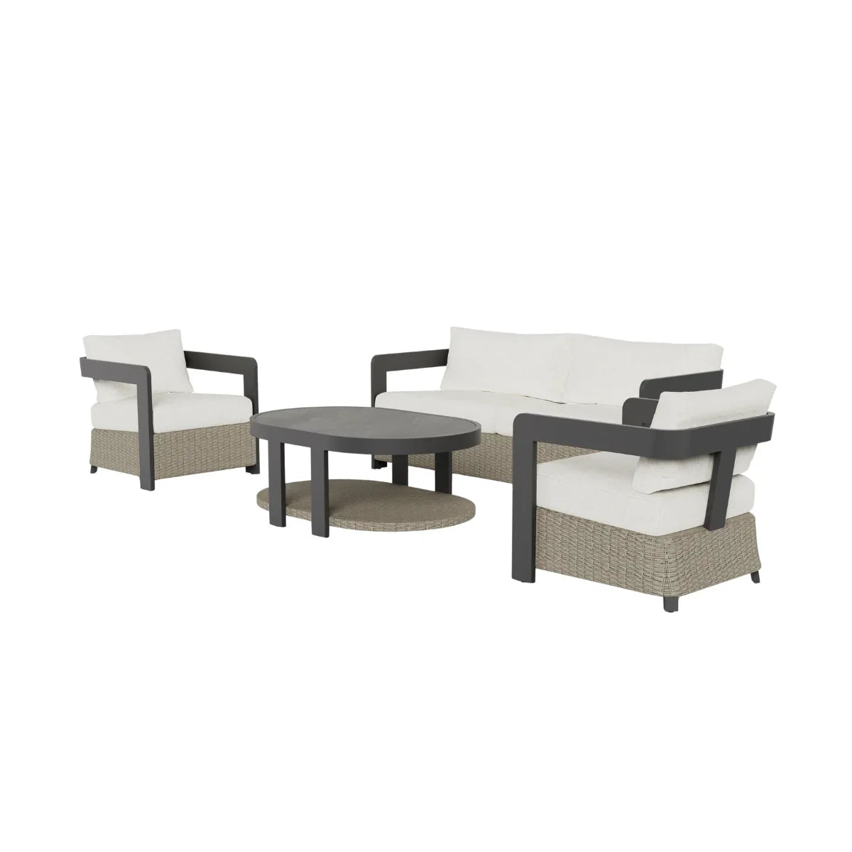 Selene 5 Seater Garden Lounge Set – Luxury Wicker Outdoor Sofa Set UK