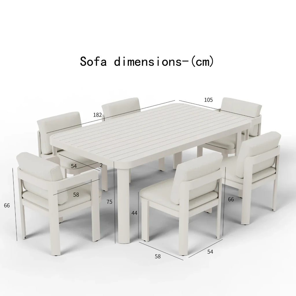 Sofia 6 Seater Garden Dining Set – Luxury Outdoor Furniture UK