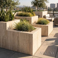 Outdoor Beige Travertine MCM Flexible Stone 2.88m² | 120x60cm Weather-Proof Exterior Panel (Set of 4)