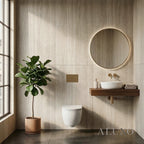 Beige Travertine MCM Flexible Stone | 120cm x 60cm Indoor Feature Wall Panel (Set of 4)