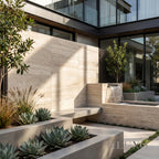 Outdoor Beige Travertine MCM Flexible Stone 2.88m² | 120x60cm Weather-Proof Exterior Panel (Set of 4)