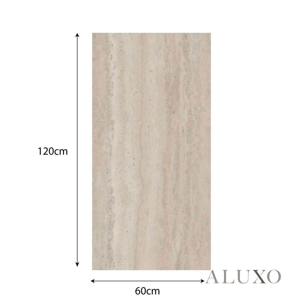 Beige Travertine MCM Flexible Stone | 120cm x 60cm Indoor Feature Wall Panel (Set of 4)