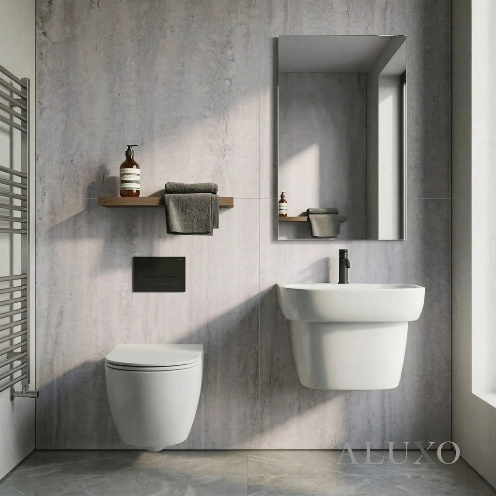 Light Grey Travertine MCM Flexible Stone | 120cm x 60cm Indoor Feature Wall Panel (Set of 4)