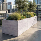 Outdoor Light Grey Travertine MCM Flexible Stone 2.88m² | 120x60cm Weather-Proof Exterior Panel (Set of 4)