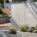 Outdoor Light Grey Travertine MCM Flexible Stone 2.88m² | 120x60cm Weather-Proof Exterior Panel (Set of 4)
