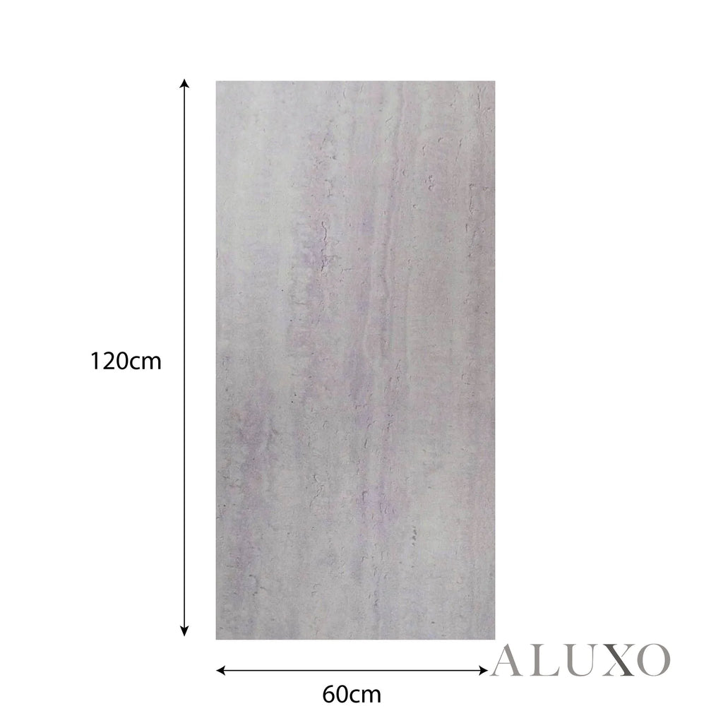 Light Grey Travertine MCM Flexible Stone | 120cm x 60cm Indoor Feature Wall Panel (Set of 4)