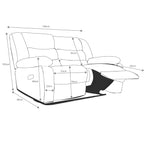 Venice 3 + 2 Leather Reclining Sofa Suite | Black | Brown | Grey