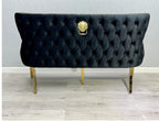 150cm Victoria Black and Gold bench
