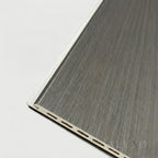 WPC Full Wall Set: 3D Wave & Flat Panels + 4 End Trims - Ash Grey