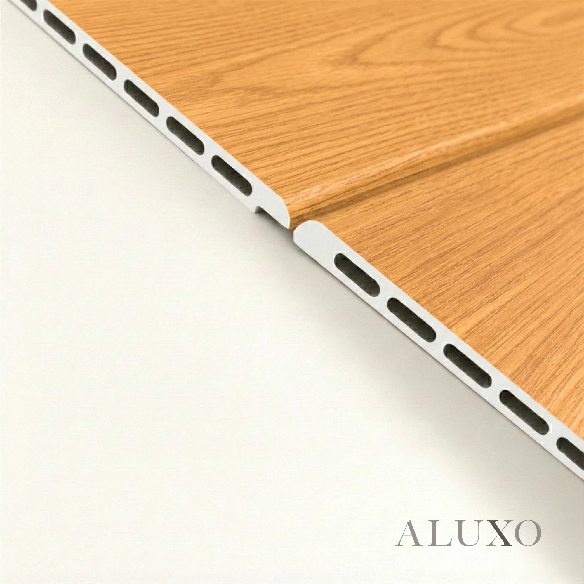 WPC Full Wall Set: 3D Wave & Flat Panels + 4 End Trims - Light Oak