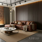 WPC Full Wall Set: 3D Wave & Flat Panels + 4 End Trims - Walnut (Dark Oak)