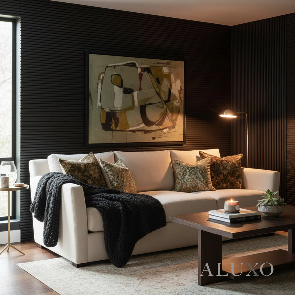 WPC 3D FLUTED Wall Panels 235×16cm (SET of 15) - Black Brushed