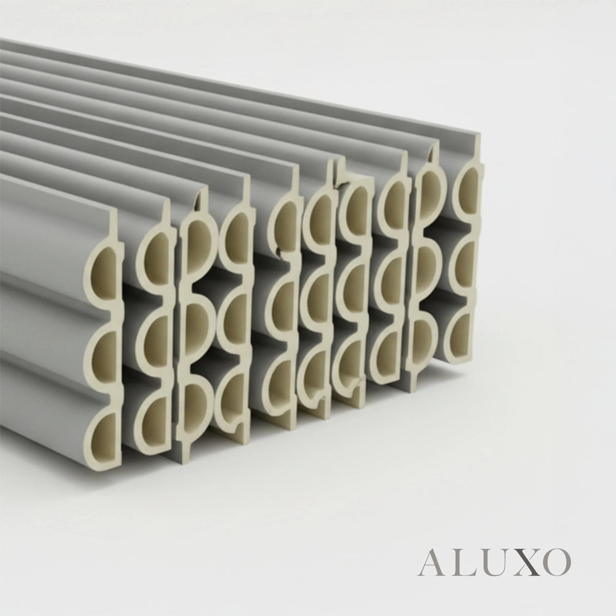 WPC 3D FLUTED Wall Panels 235×16cm (SET of 15) - Matte Grey