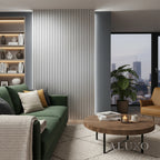 WPC 3D SLAT Wall Panels 235×15.2cm (SET of 14) – Silver Chrome