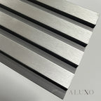 WPC 3D SLAT Wall Panels 235×15.2cm (SET of 14) – Silver Chrome