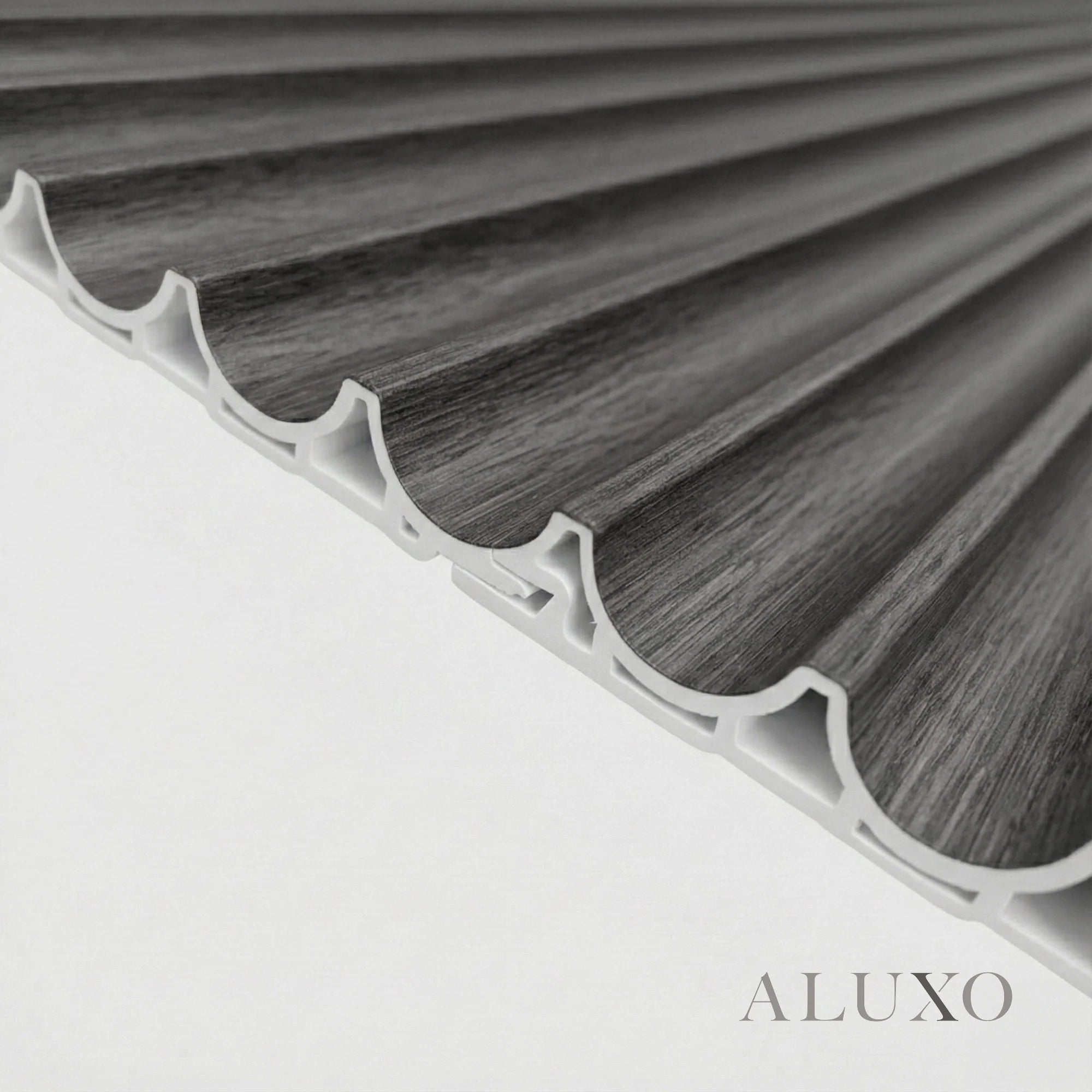 WPC 3D WAVE Decorative Wall Panels 235×15.9cm (SET of 10) - Ash Grey
