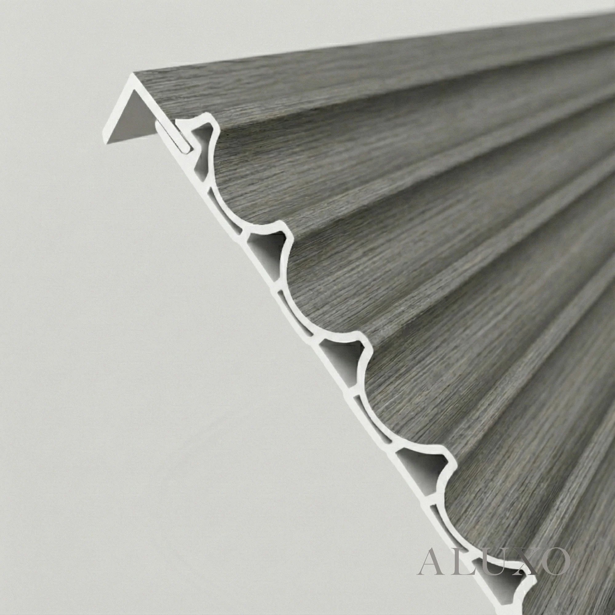 WPC 3D WAVE Decorative Wall Panels 235×15.9cm (SET of 10) - Ash Grey
