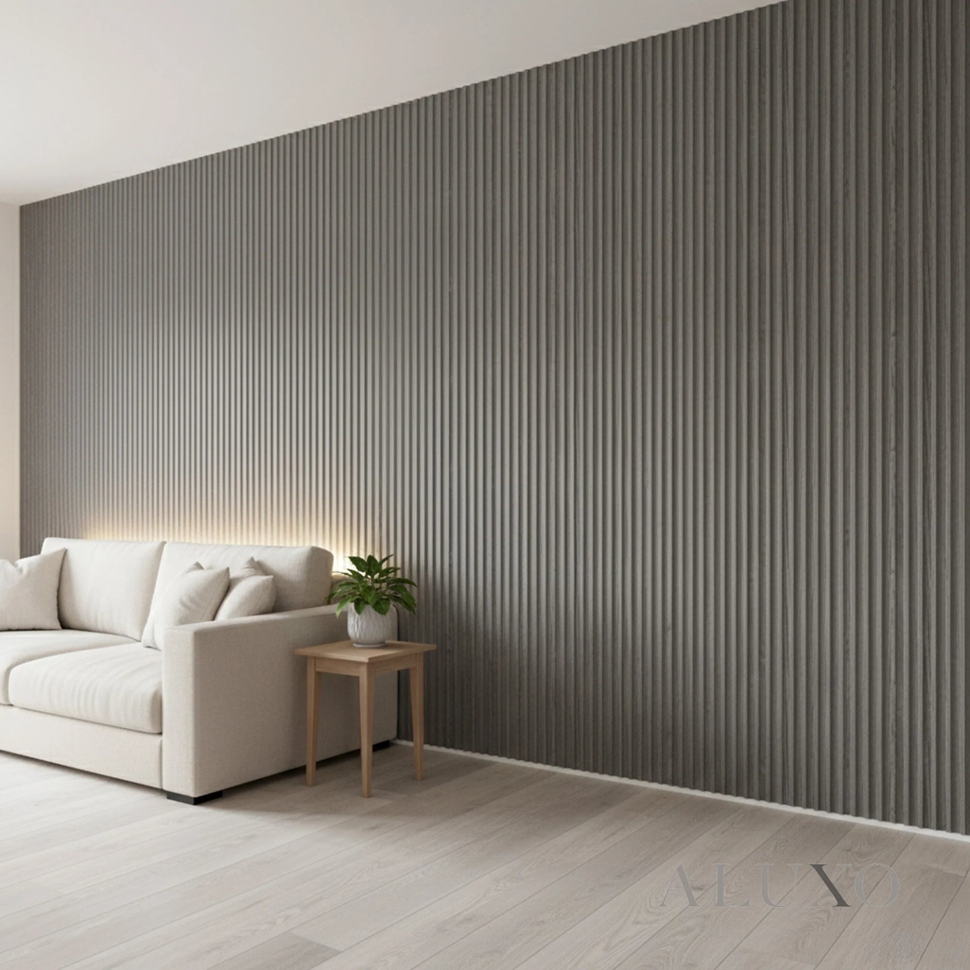 WPC 3D WAVE Decorative Wall Panels 235×15.9cm (SET of 10) - Ash Grey