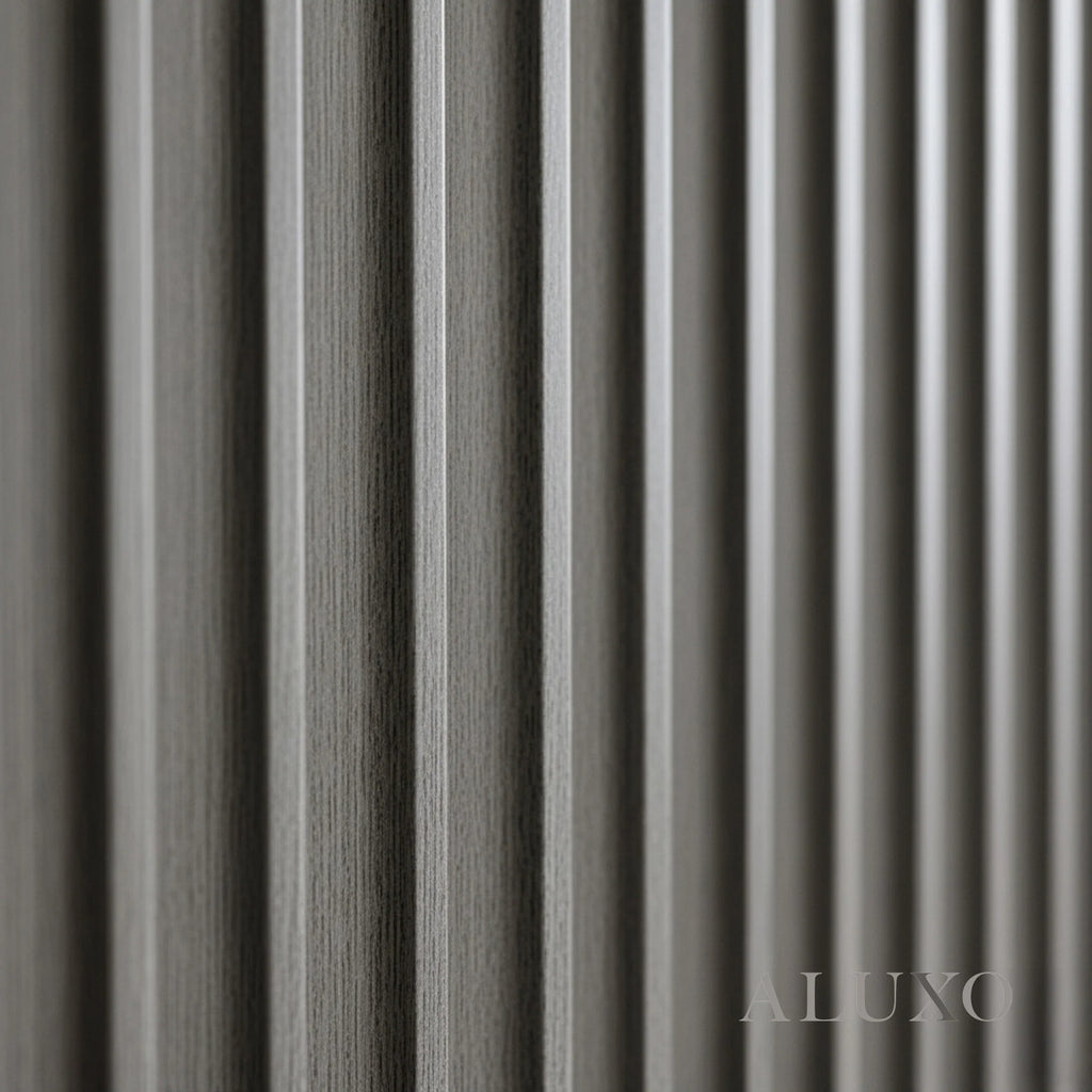 WPC 3D WAVE Decorative Wall Panels 235×15.9cm (SET of 10) - Ash Grey