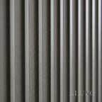 WPC Full Wall Set: 3D Wave & Flat Panels + 4 End Trims - Ash Grey