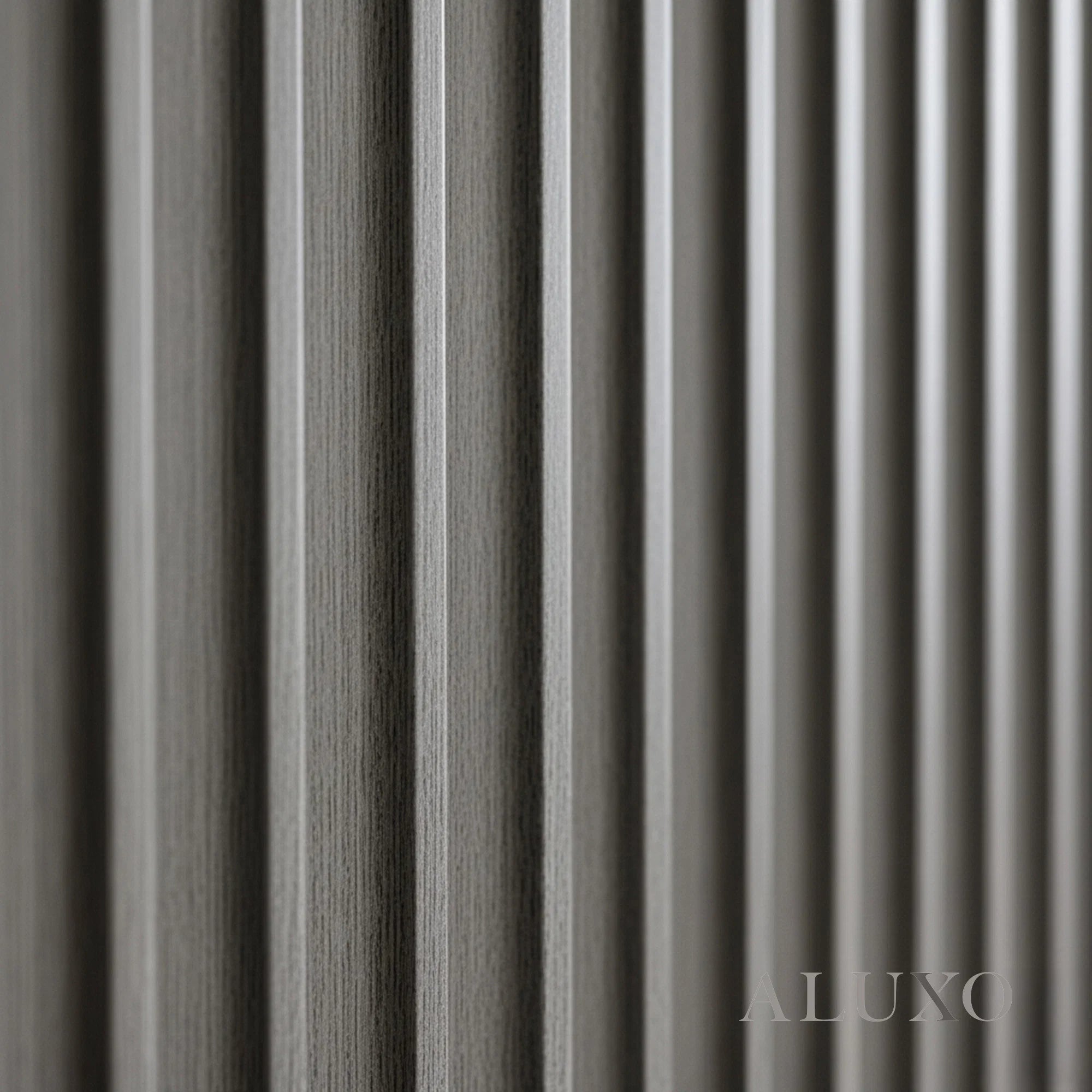 WPC Full Wall Set: 3D Wave & Flat Panels + 4 End Trims - Ash Grey