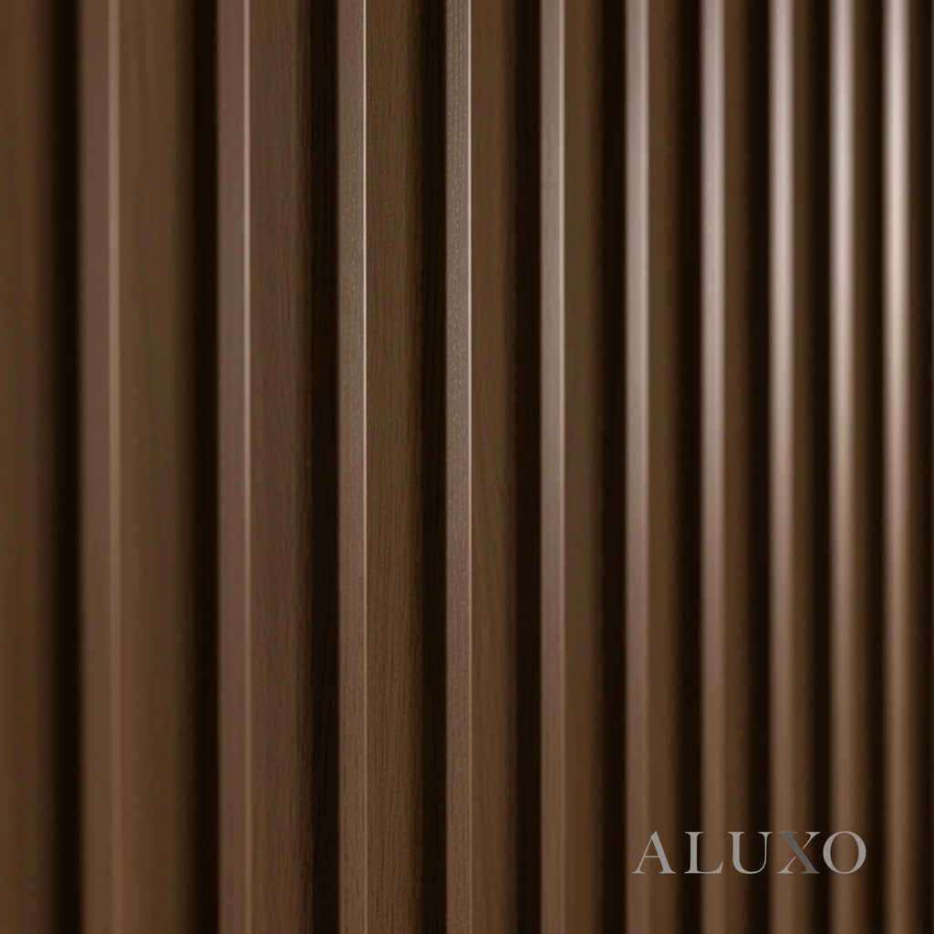 WPC 3D WAVE Decorative Wall Panels 235×15.9cm (SET of 10) - Walnut (Dark Oak)