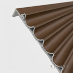 WPC 3D WAVE Decorative Wall Panels 235×15.9cm (SET of 10) - Walnut (Dark Oak)