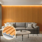 WPC 3D WAVE Decorative Wall Panels 235×15.9cm (SET of 10) - Light Oak