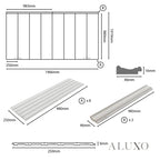 Pre-Cut Wainscoting Wall Panel Kit - Slat Walnut (196cm x 101cm) | Ready-to-Install Premium Half Wall Panelling