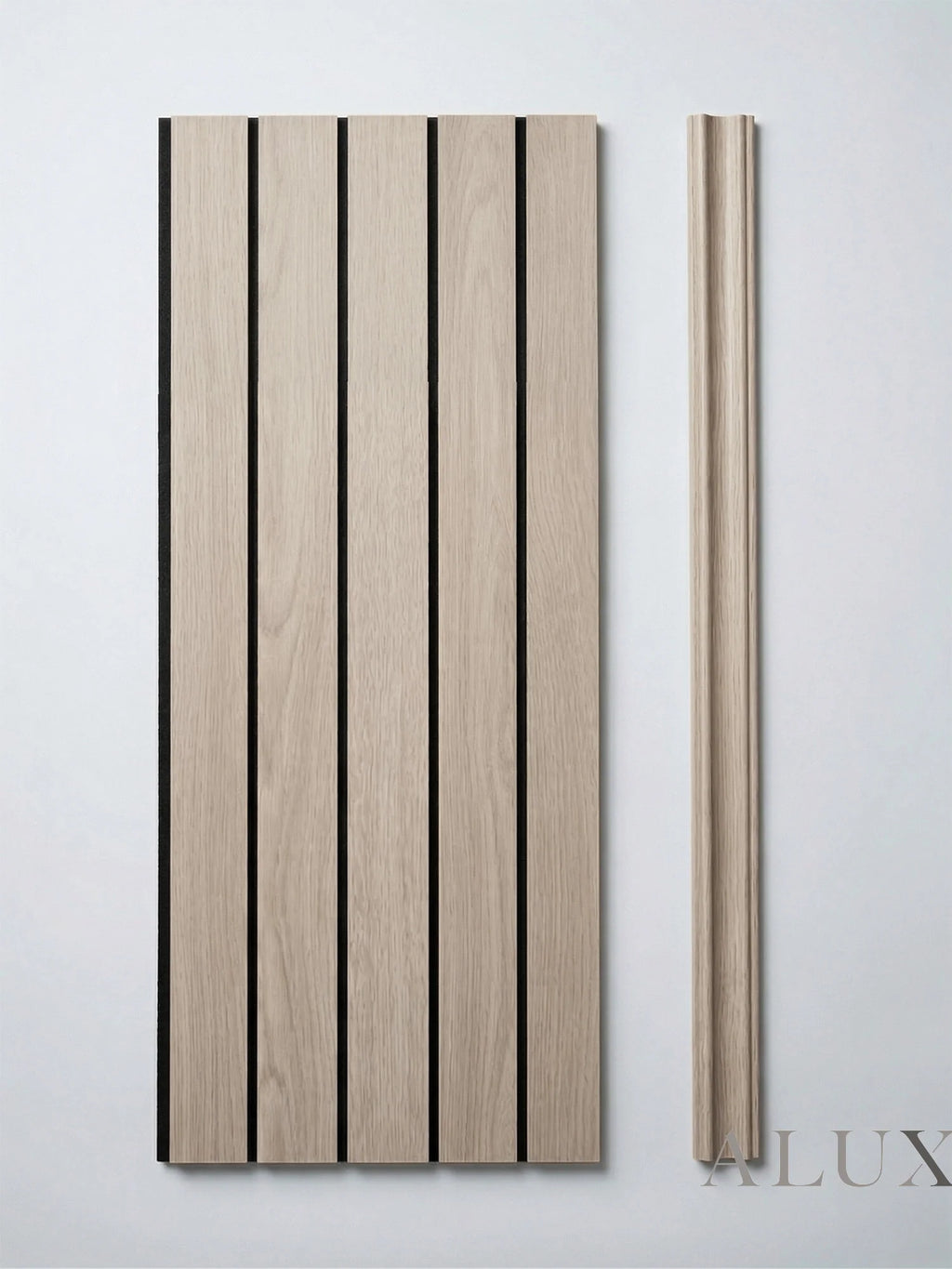 Sale Pre-Cut Wainscoting Wall Panel Kit - Slat Light Oak (196cm x 101cm) | Ready-to-Install Modern Half Wall Panelling