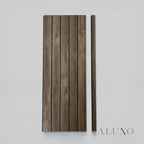 Pre-Cut Wainscoting Wall Panel Kit - Slat Walnut (196cm x 101cm) | Ready-to-Install Premium Half Wall Panelling